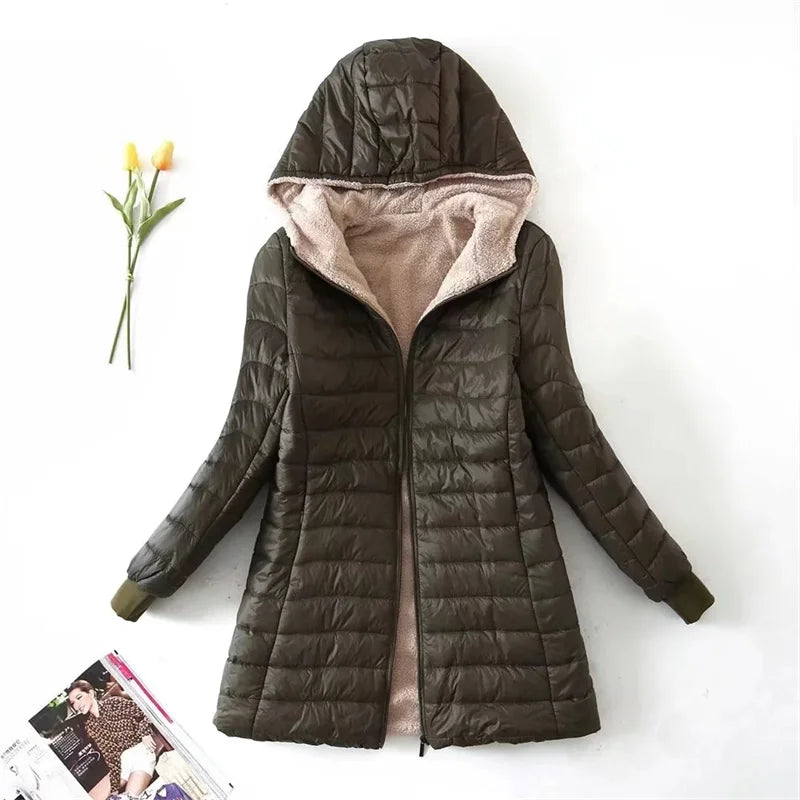 CM | Chaqueta suelta con capucha