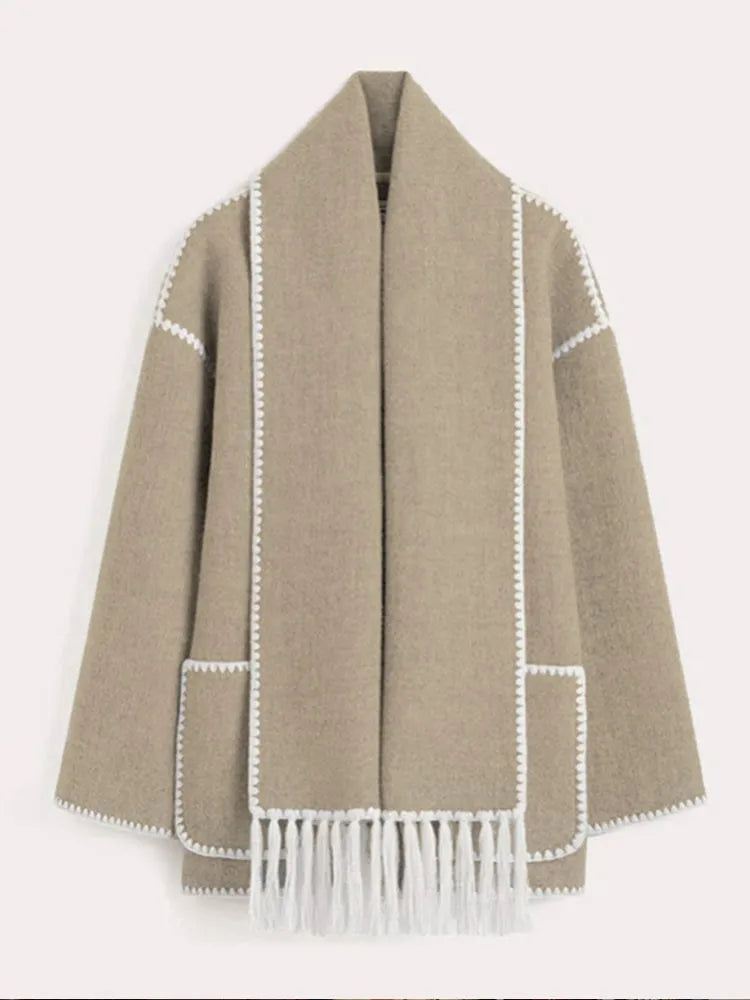 CM | Bufanda y chaqueta de abrigo con estilo