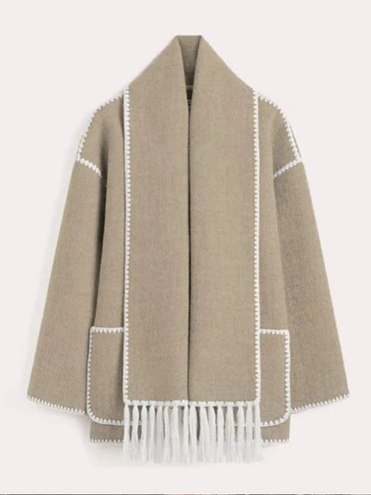 CM | Bufanda y chaqueta de abrigo con estilo