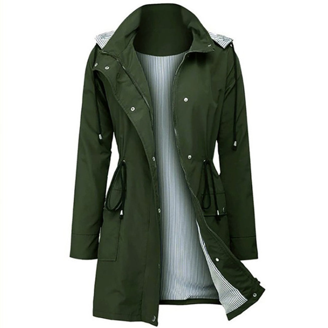 CM | Chaqueta impermeable con capucha y botones
