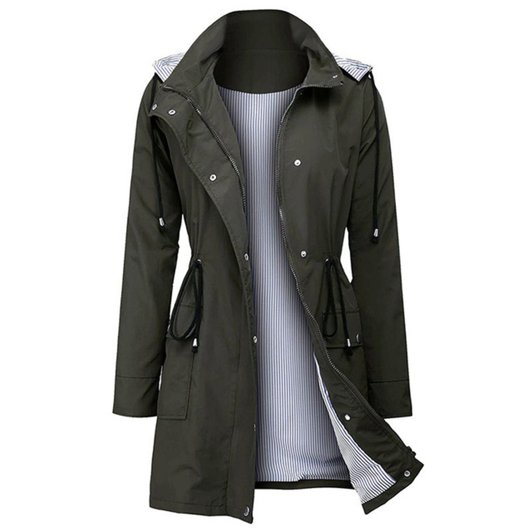 CM | Chaqueta impermeable con capucha y botones