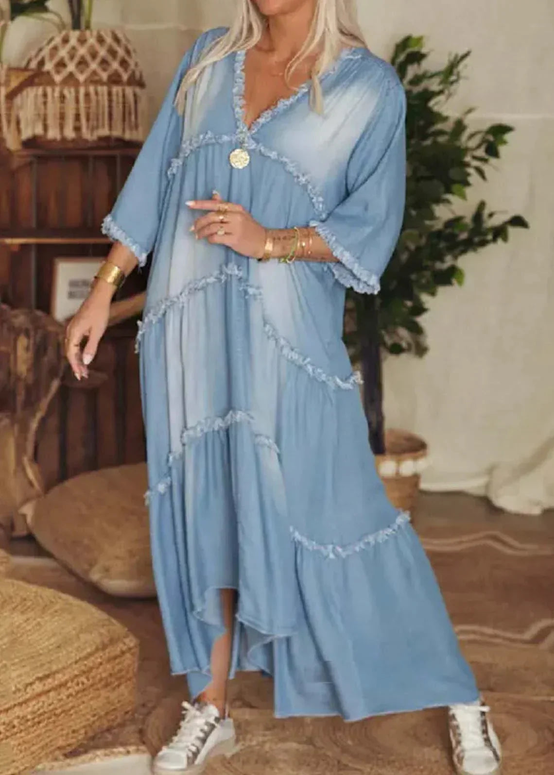 KL | Vestido vaquero largo