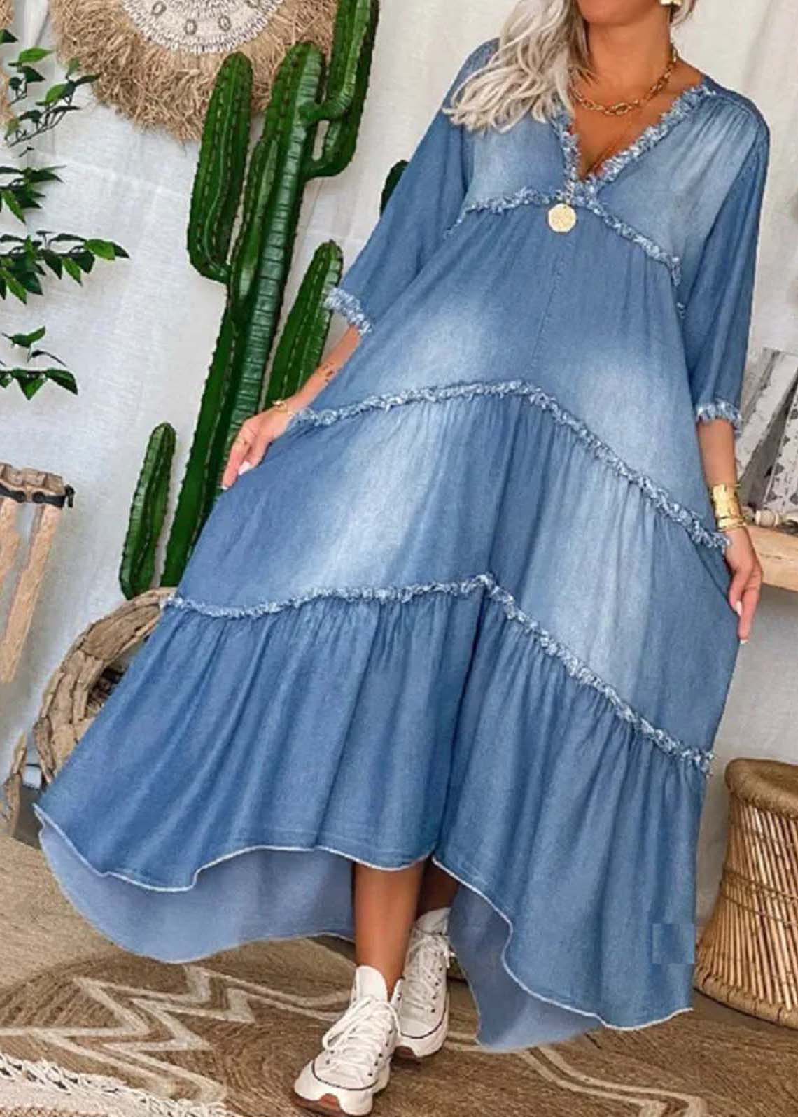 KL | Vestido vaquero largo
