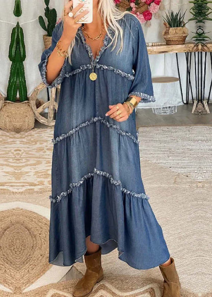 KL | Vestido vaquero largo