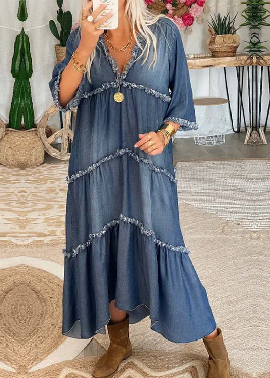 KL | Vestido vaquero largo