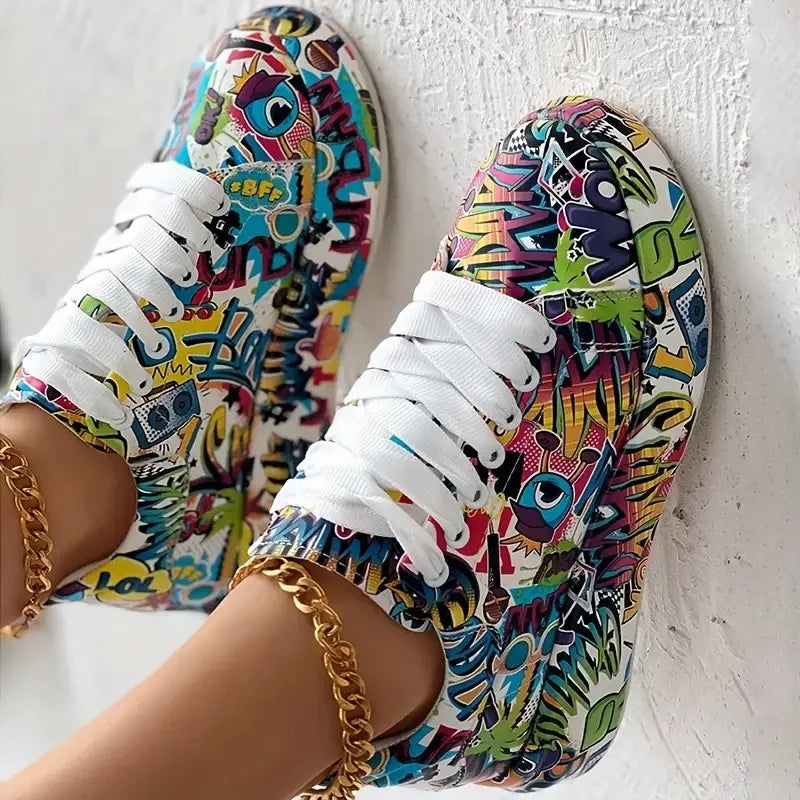 KL | Zapatillas altas con estampado de graffiti