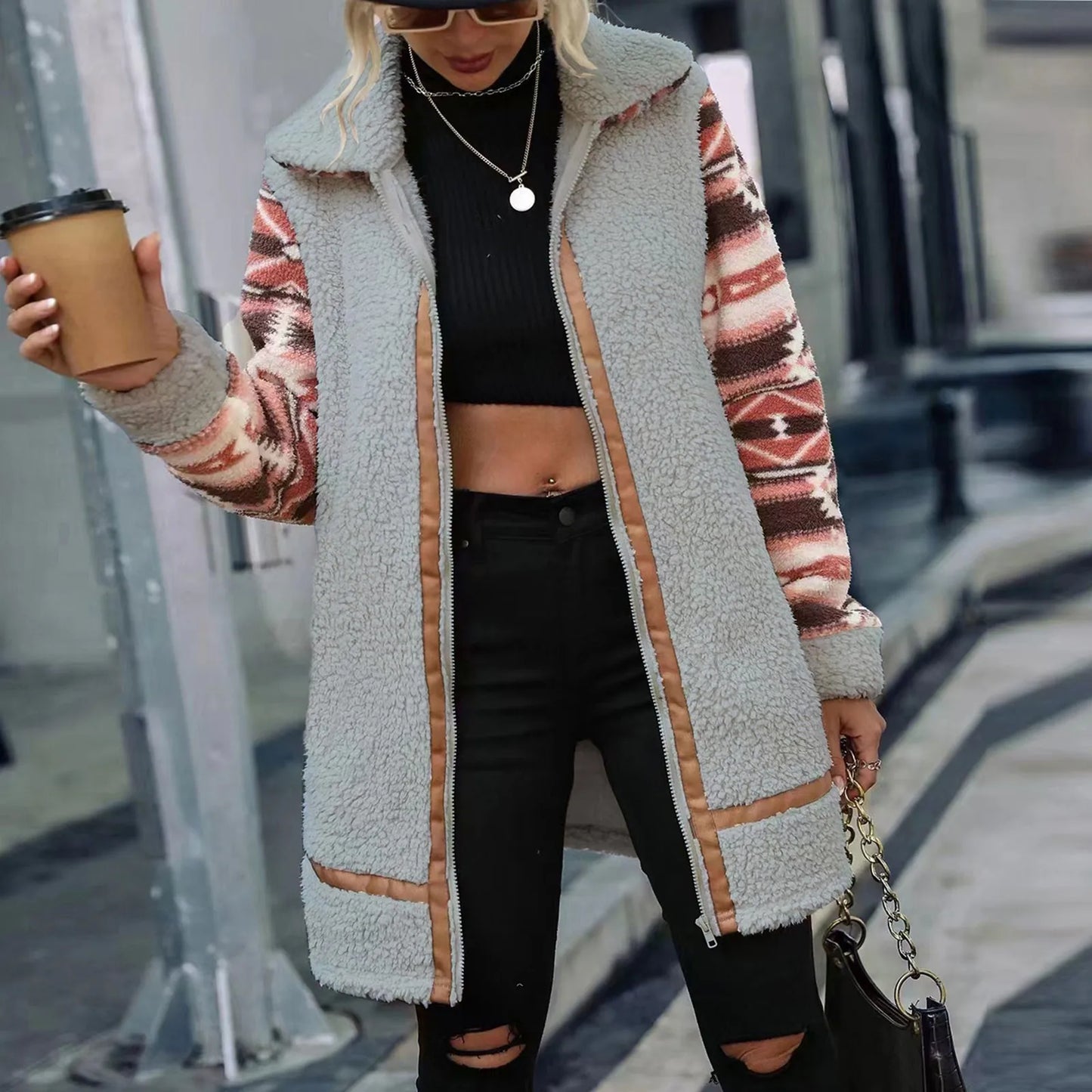 CM | Chaqueta con cremallera para mujer