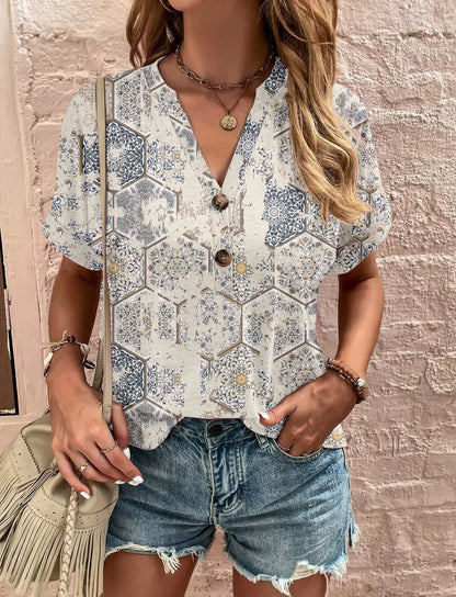 Fresco y femenino Camisa