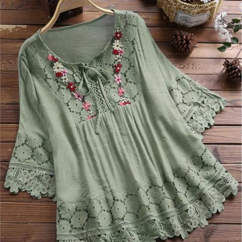 Fresco y femenino Camisa