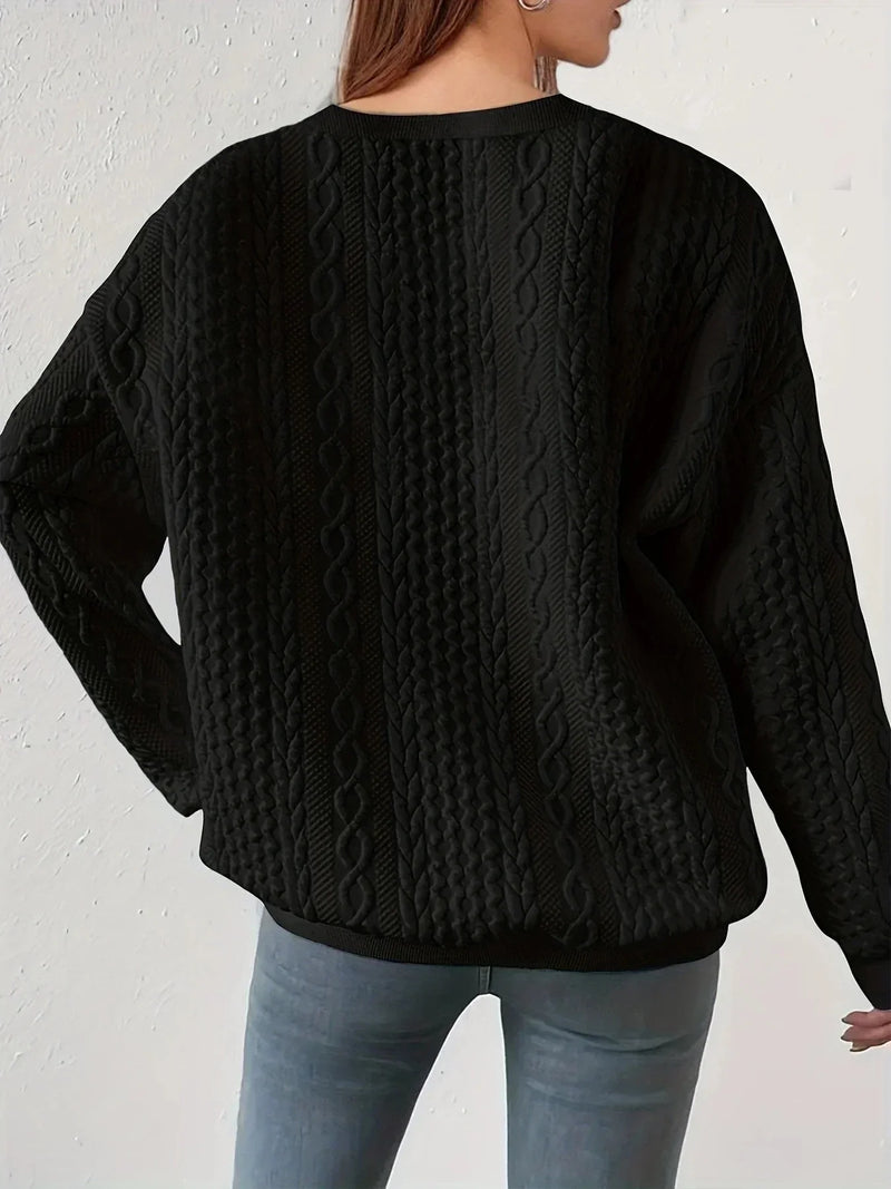 CM | Sudadera de cuello redondo y manga larga