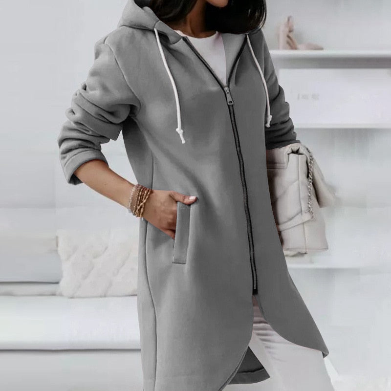 CM | Chaqueta de longitud media con capucha