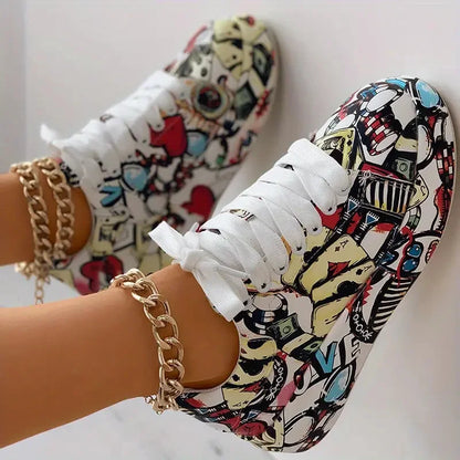 KL | Zapatillas altas con estampado de graffiti