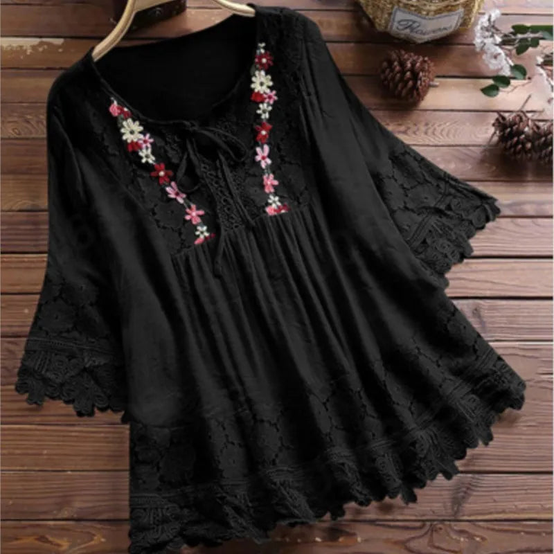 Fresco y femenino Camisa