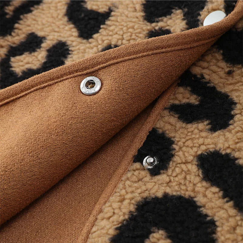 CM | Chaqueta de invierno de leopardo
