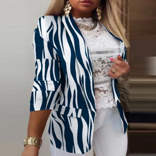 CM | Thanea blazer de manga larga en batik look para mujer