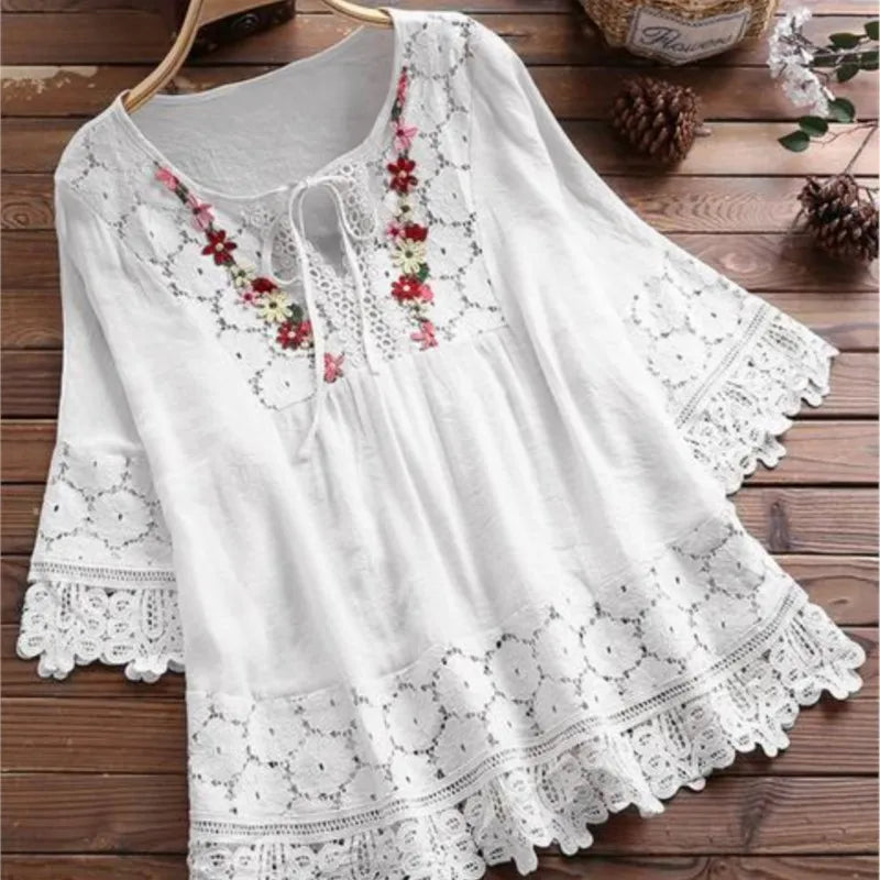 Fresco y femenino Camisa