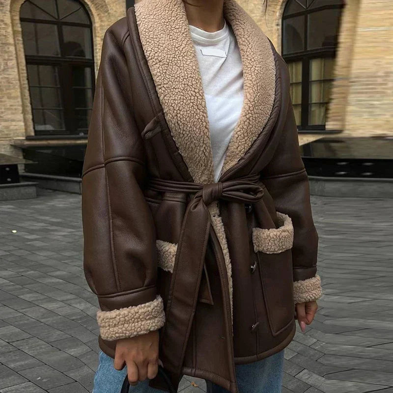 CM | Chaqueta de invierno de piel con pelo