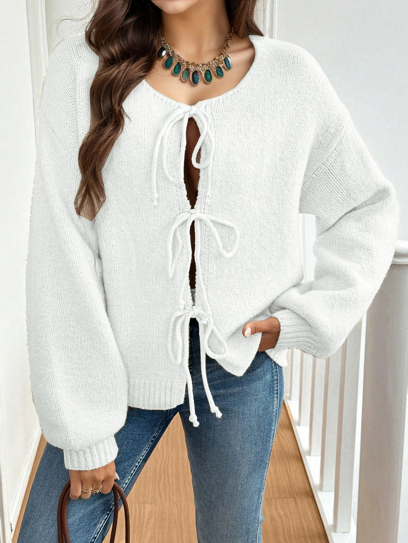 Fresco y femenino Chaqueta de punto