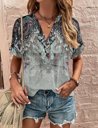 Fresco y femenino Camisa