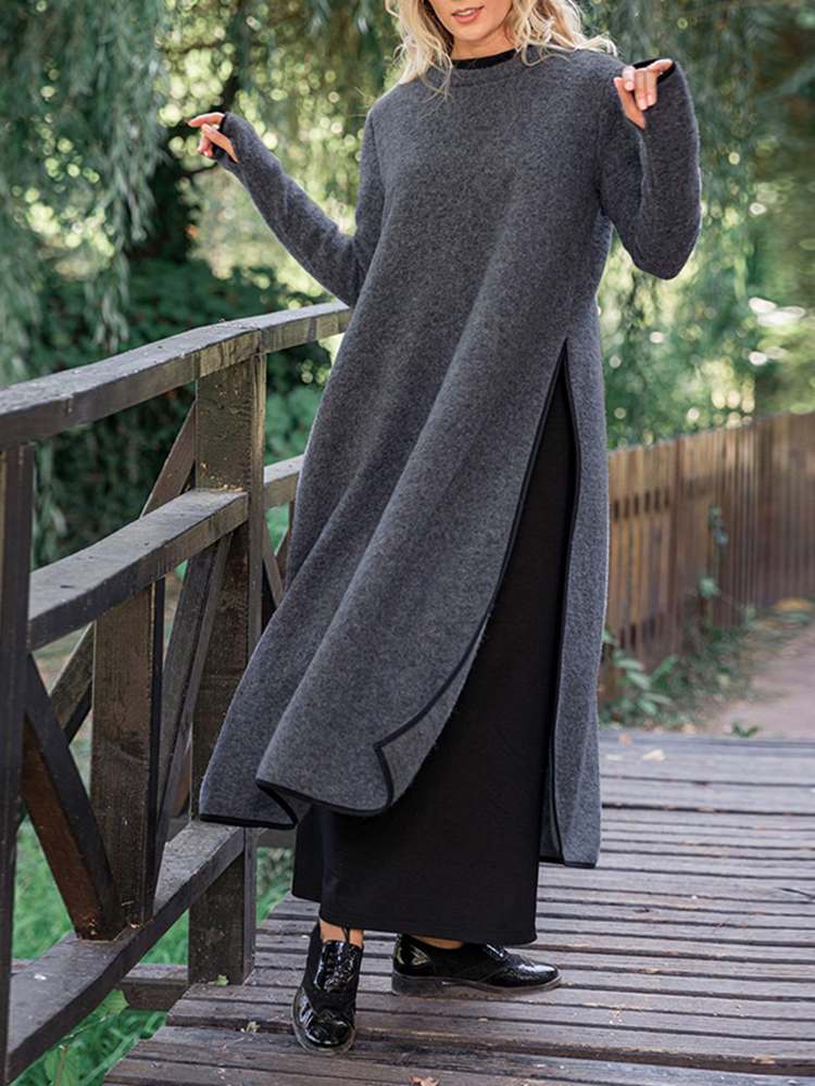 KL | Vestido de invierno sencillo y chic