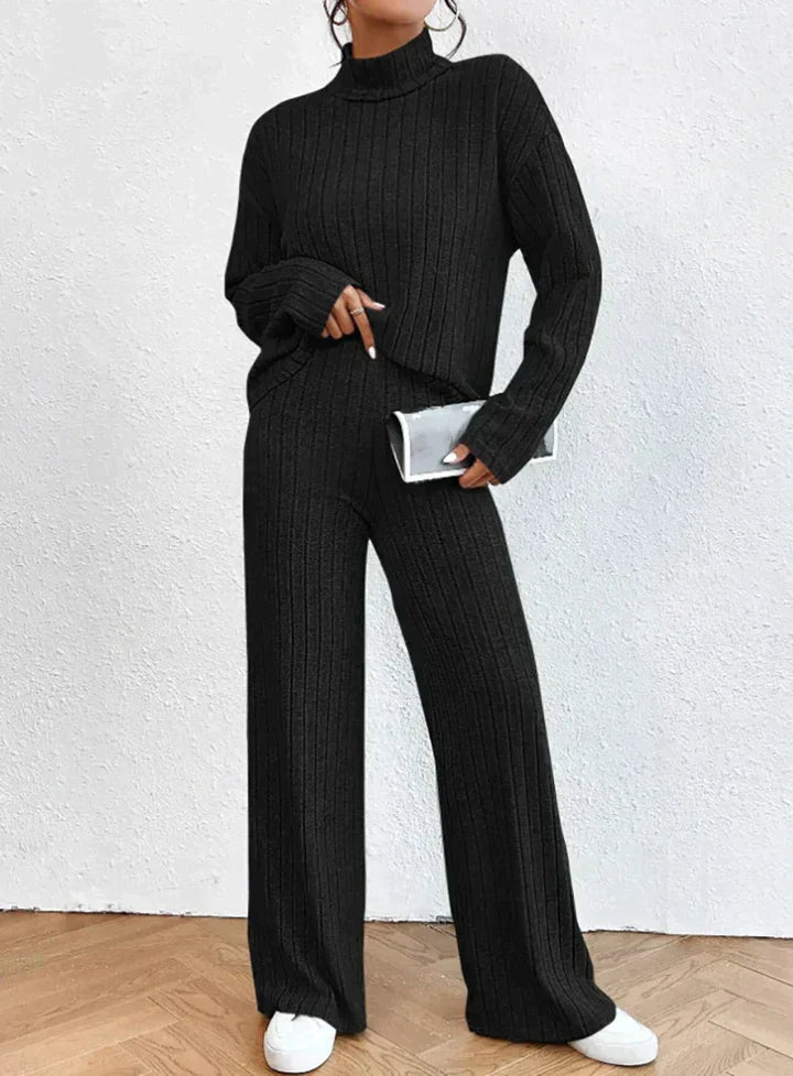 CM | Pantalones de punto y jersey de cuello alto