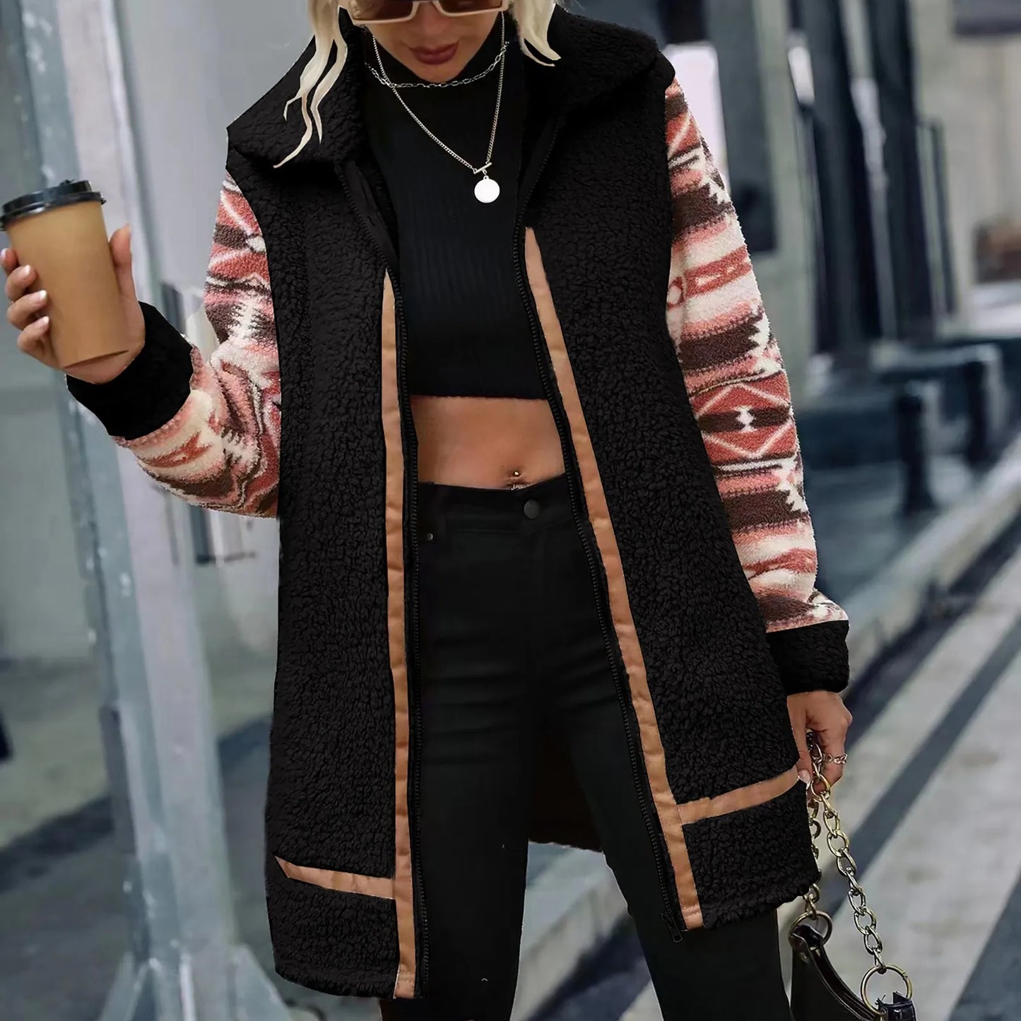 CM | Chaqueta con cremallera para mujer