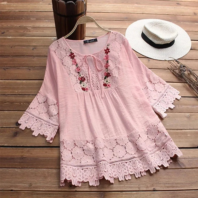 Fresco y femenino Camisa