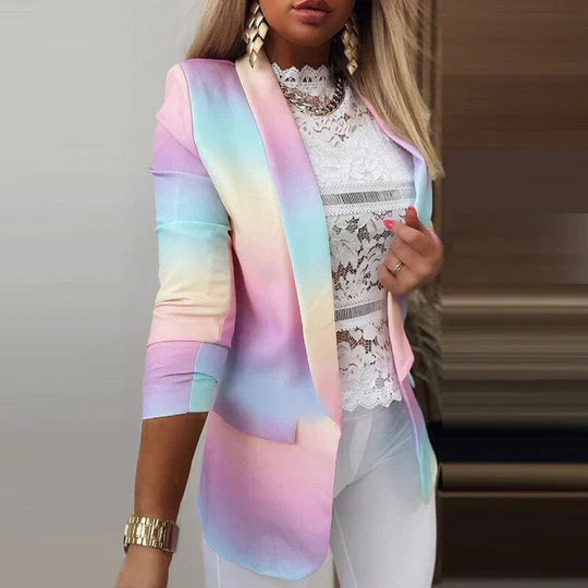 CM | Thanea blazer de manga larga en batik look para mujer