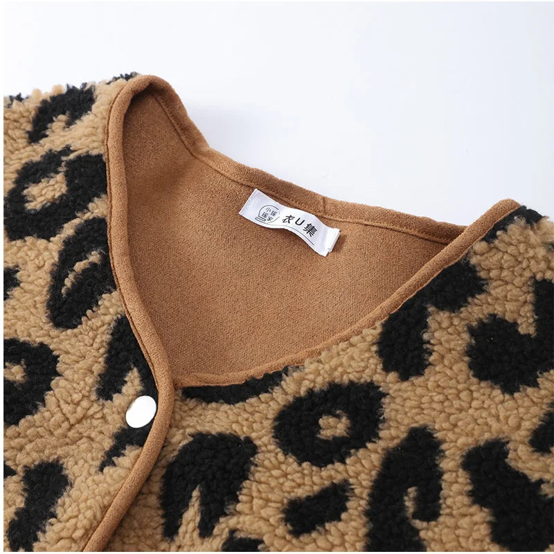 CM | Chaqueta de invierno de leopardo