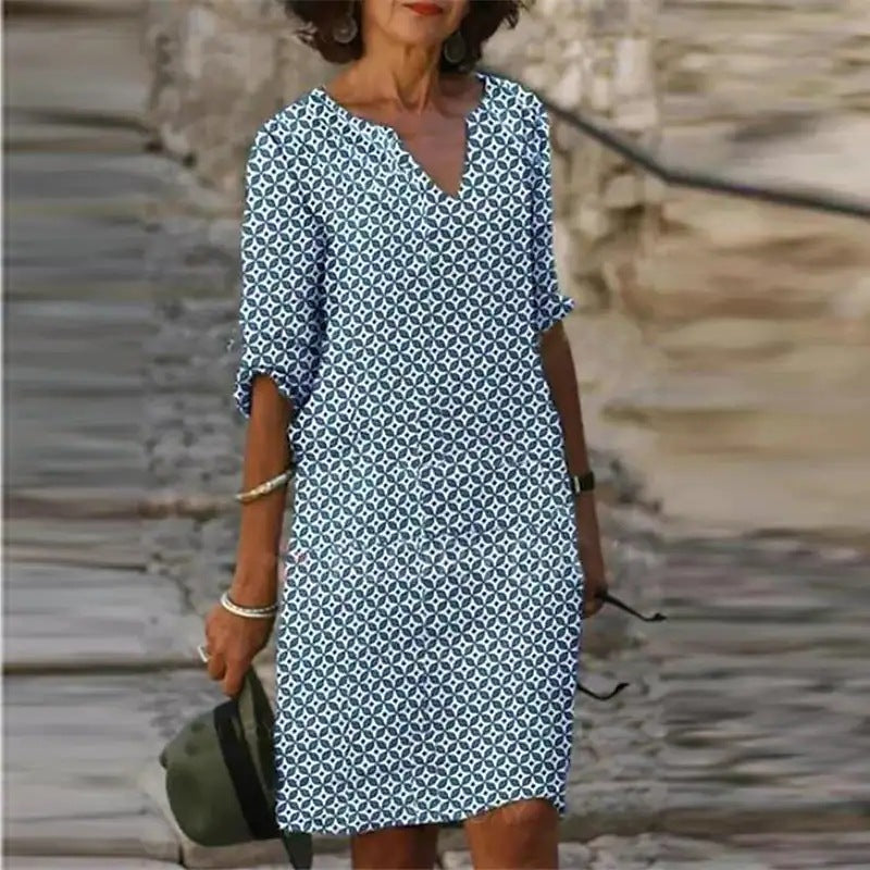 KL | Vestido midi con escote en V