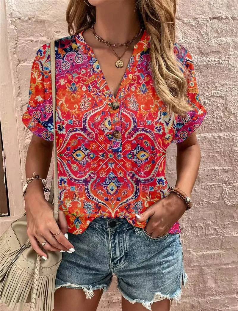 Fresco y femenino Camisa