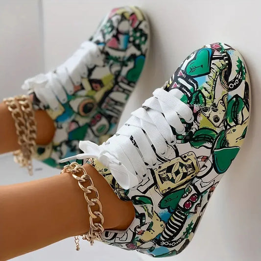 KL | Zapatillas altas con estampado de graffiti