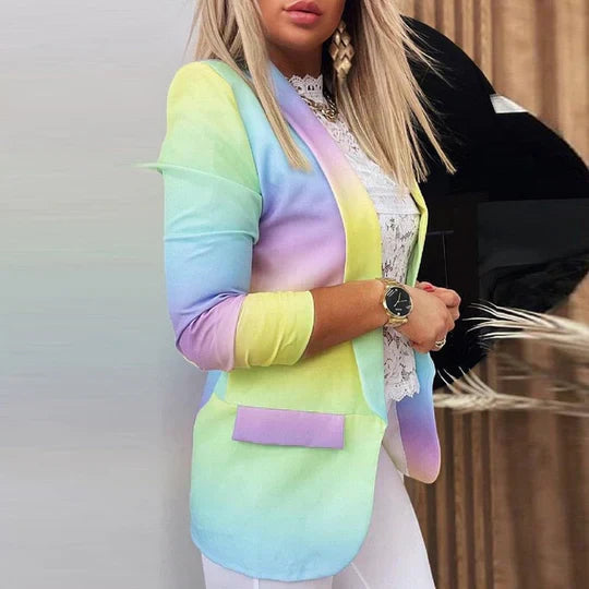 CM | Thanea blazer de manga larga en batik look para mujer