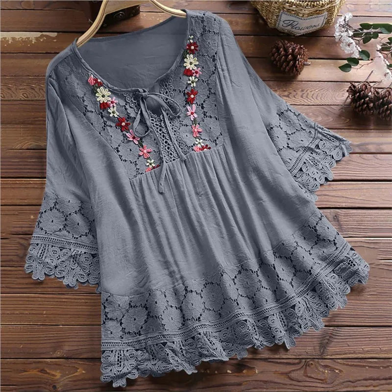 Fresco y femenino Camisa
