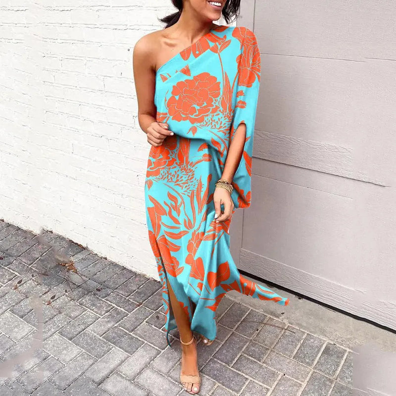 KL | Vestidos con hombros diagonales