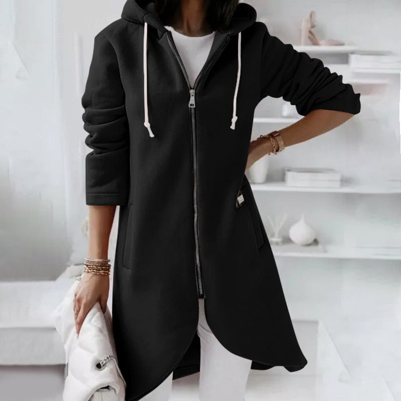 CM | Chaqueta de longitud media con capucha