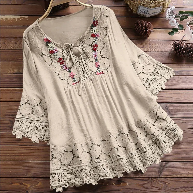 Fresco y femenino Camisa