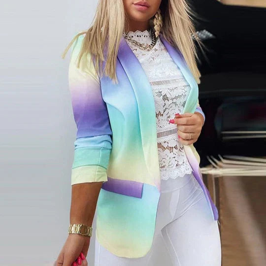 CM | Thanea blazer de manga larga en batik look para mujer