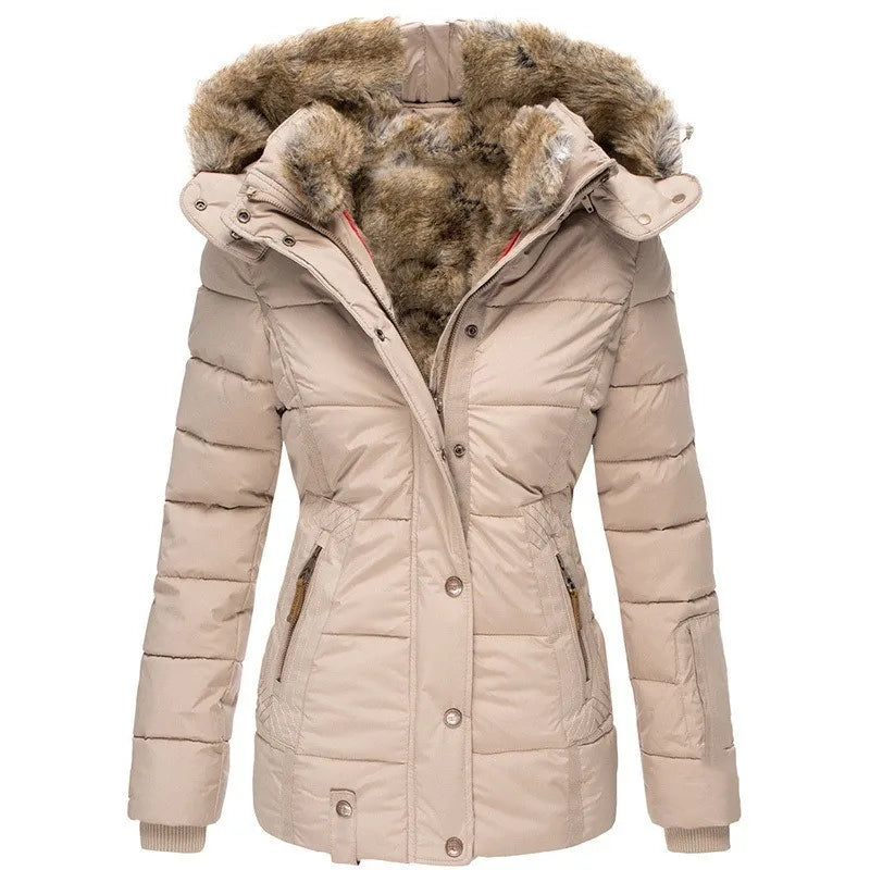CM | Chaqueta para mujer con cuello y pelo