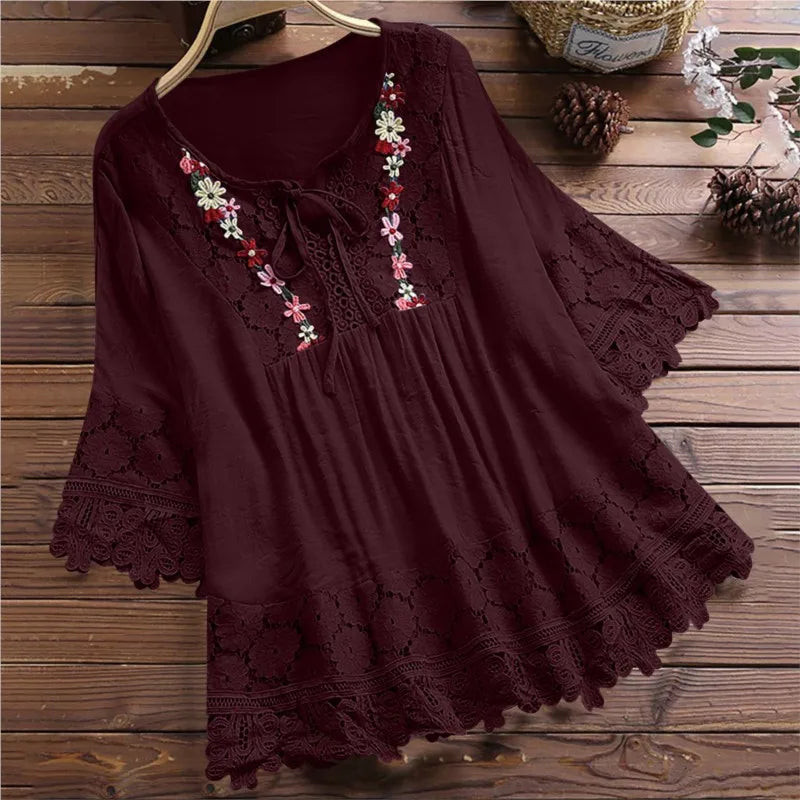 Fresco y femenino Camisa