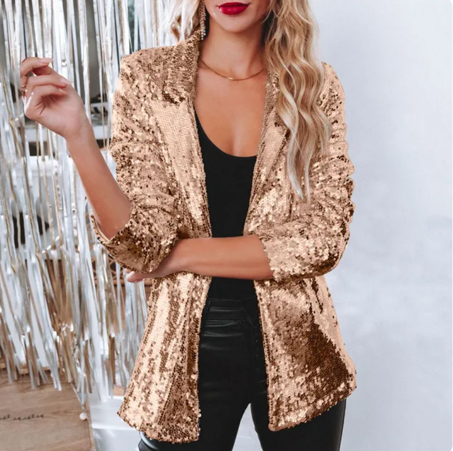 CM | Blazer de lentejuelas para mujer