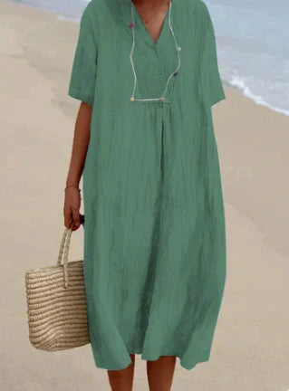 KL | Vestido midi con escote en V