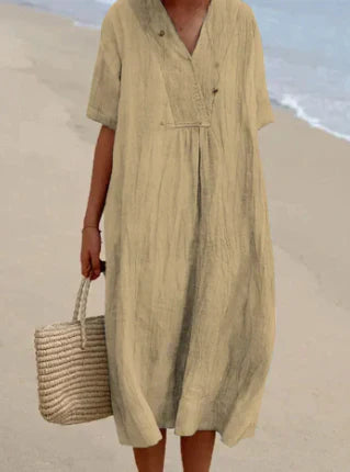 KL | Vestido midi con escote en V