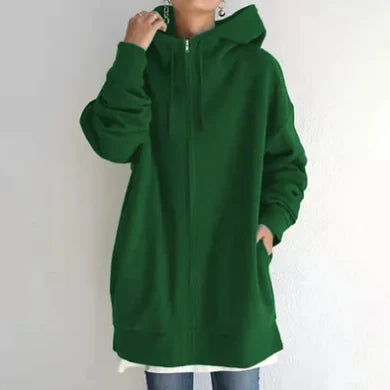 CM | Sudadera de invierno con cremallera para mujer