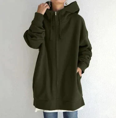 CM | Sudadera de invierno con cremallera para mujer