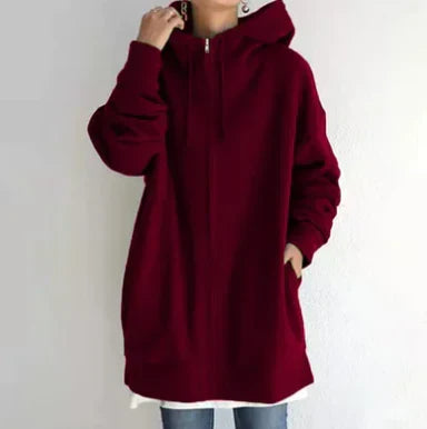 CM | Sudadera de invierno con cremallera para mujer