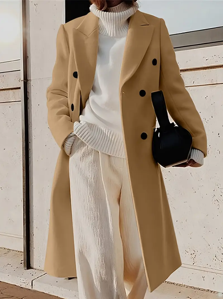 CM | Chaqueta con capucha y doble botonadura