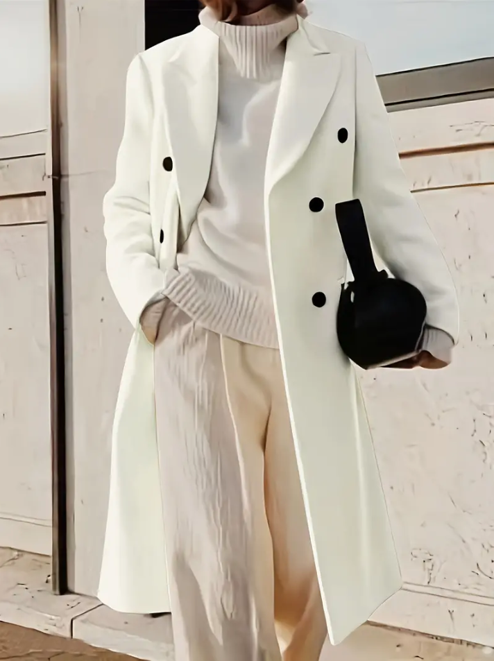 CM | Chaqueta con capucha y doble botonadura