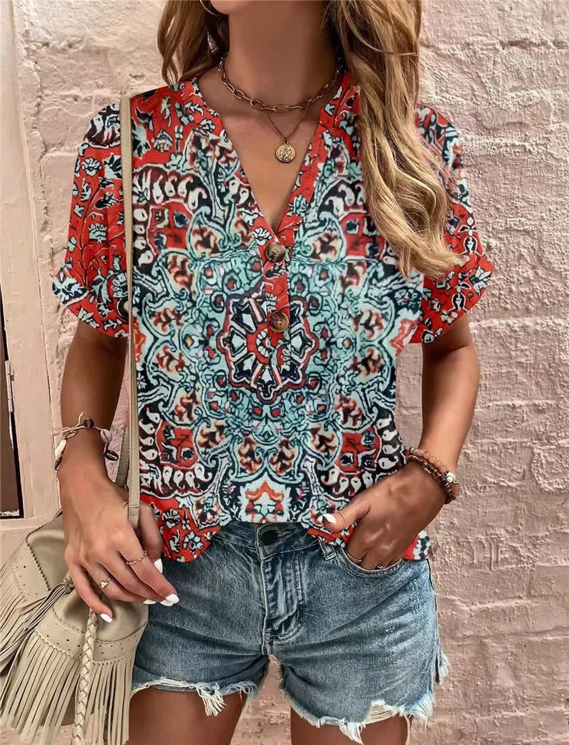 Fresco y femenino Camisa