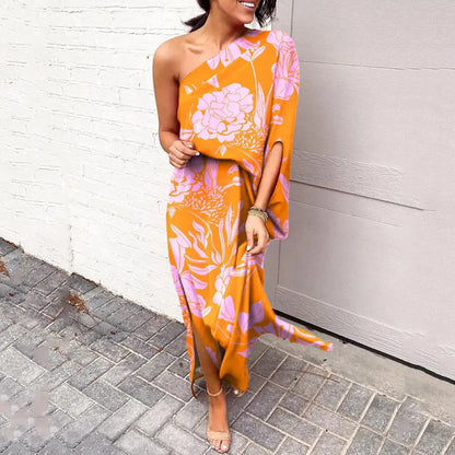 KL | Vestidos con hombros diagonales